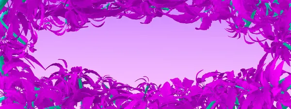 Минималистичный Стилизованный Рендеринг Сцены Креативные Пальмы Тропический Фиолетовый Фон — стоковое фото