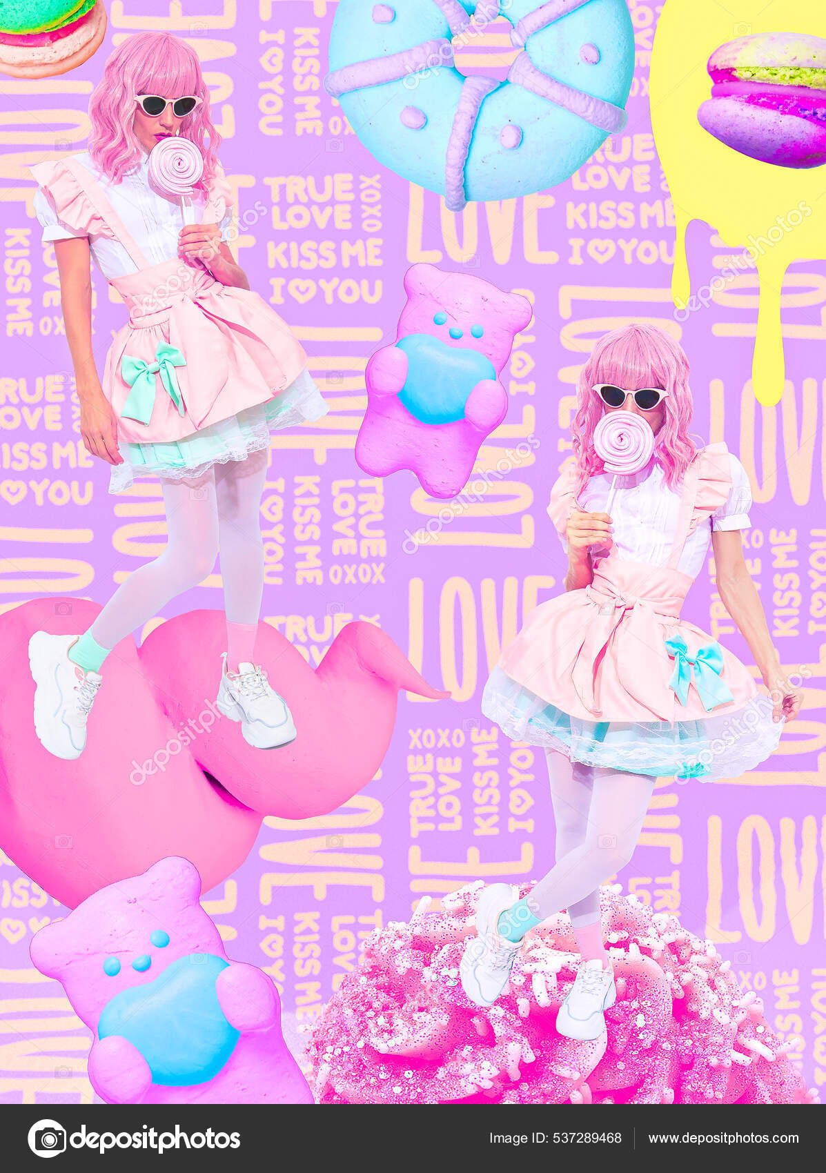 sweet, candy, and marshmallow | Pastel candy, Cute wallpapers, Pastel  aesthetic Art Print