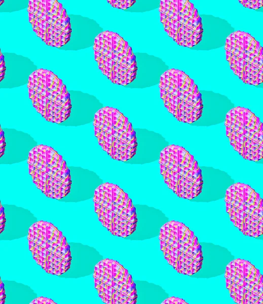 Seamless Isometric Render Pattern Minimal Design Waffle Backgrounds Sweet Candy — Stockfoto