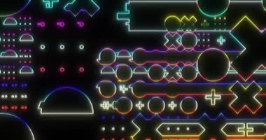 4K animasyon döngüsü. Soyut geometri arka planı. Tasarım ve müzik için ideal yaratıcı modern duvar kağıdı 