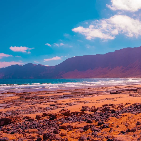 Nádherná Surrealistická Krajina Pobřeží Oceánu Cestování Kanárské Ostrovy — Stock fotografie
