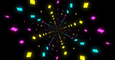 4K animasyon döngüsü. Soyut hareket kristal arka plan. Tasarım ve müzik için ideal yaratıcı modern duvar kağıdı