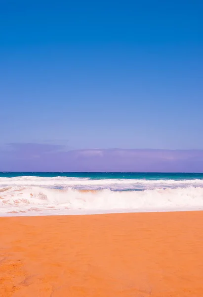 Schöne Strandwellen Meeresküste Reisen Kanarische Inseln — Stockfoto