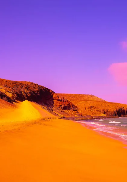 Schöne Surreale Landschaft Tapeten Ocean Coast Travel Kanarische Inseln — Stockfoto