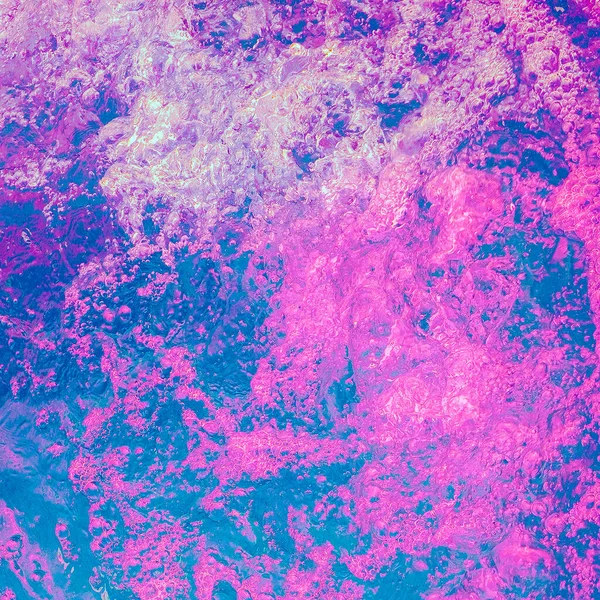 Stilvolle Wassertextur Hintergrund Whirlpool Blasen Trendfarben Gemischt — Stockfoto