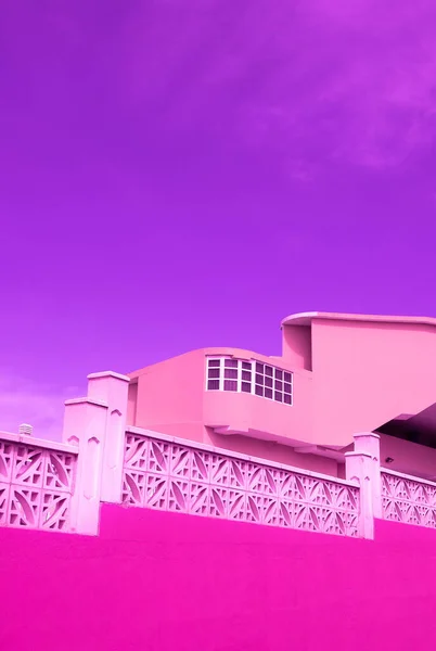 Arquitetura Minimalista Papéis Parede Elegantes Combinação Cores Moda Rosa Roxo — Fotografia de Stock