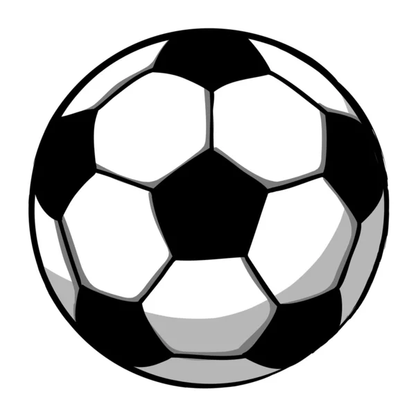 Mão bola de futebol escrita — Vetor de Stock