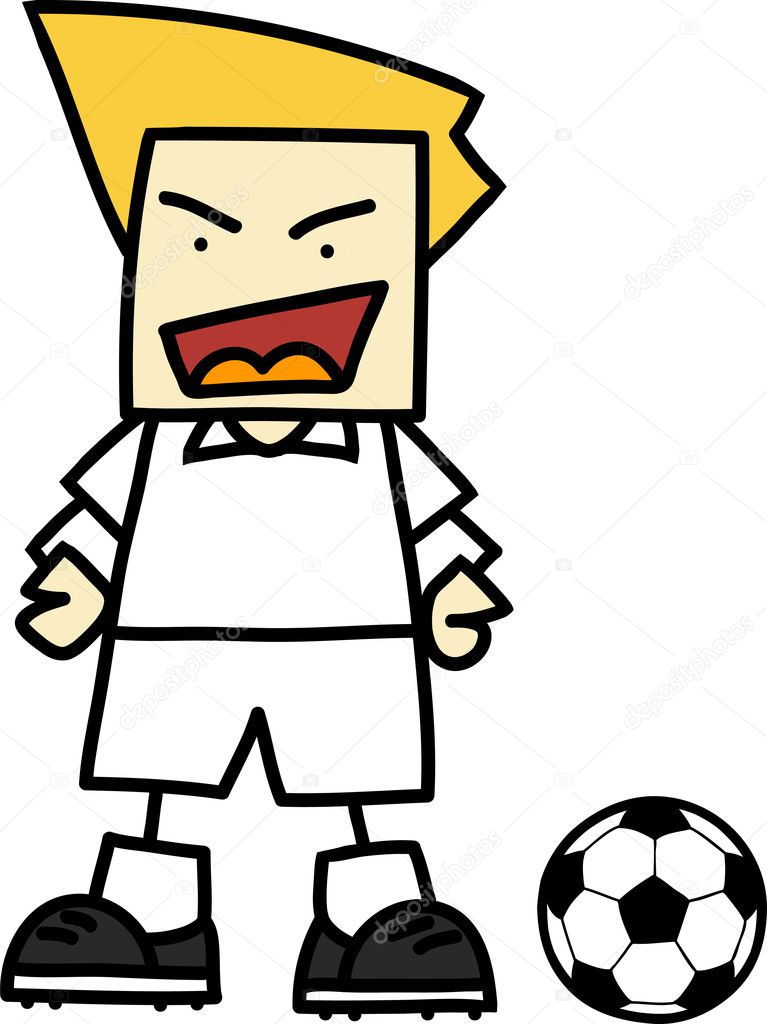 Soccer player cartoon