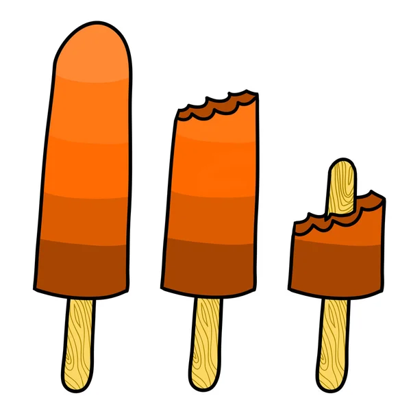 Dibujos animados helado. — Vector de stock