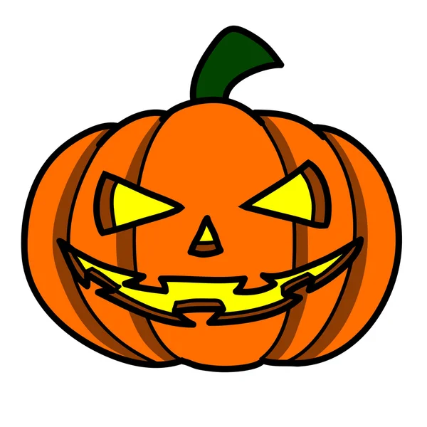 Calabaza de Halloween sobre fondo blanco — Vector de stock