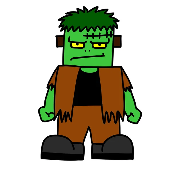 Frankensteins monstruo sobre un fondo blanco — Vector de stock