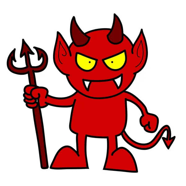 Desenhos animados vermelho diabo —  Vetores de Stock