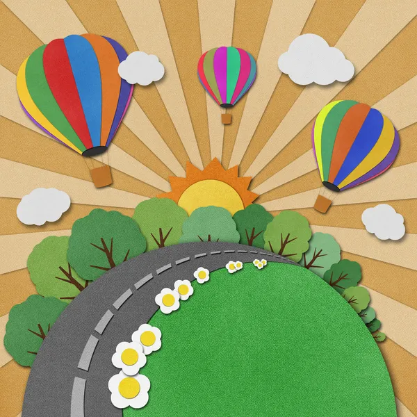 Ballon Recycling Papier Hintergrund. — Stockfoto