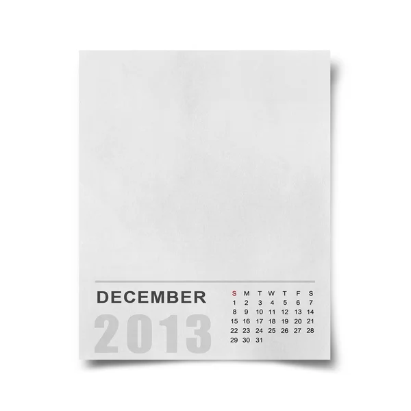 Calendário 2013 em papel de nota em branco  . — Fotografia de Stock