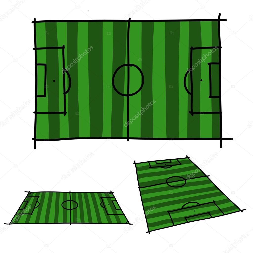Hand draw soccer field . Vector Stock Vector Image by ©kanate 14443101