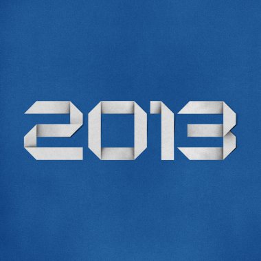 mutlu yeni yıl 2013 papercraft arka plan geri dönüşümlü.