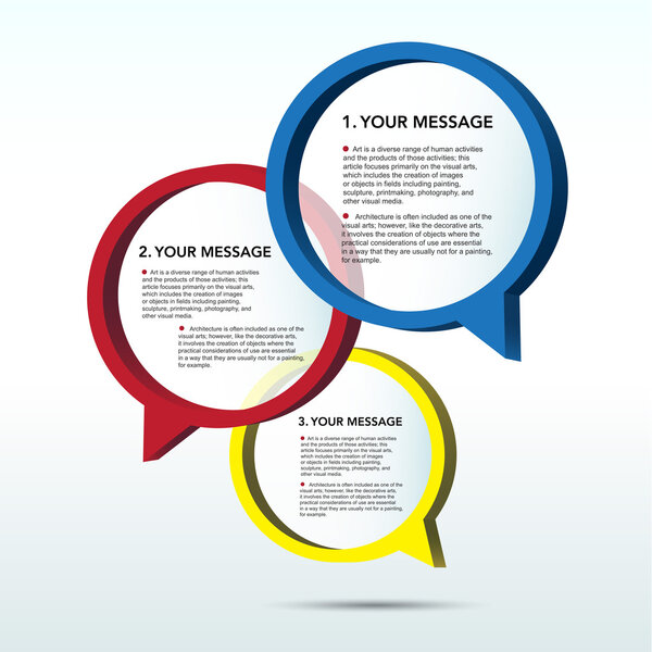 Абстрактный 3D-пузырь речи
.