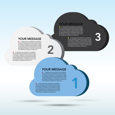 3D konuşma balonu arka plan soyut. E