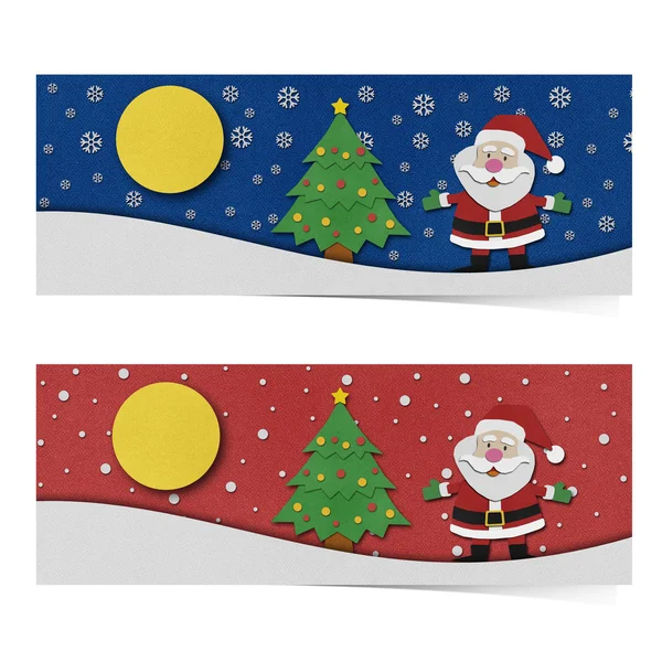 Santa claus recycled papercraft on paper background. — Stock Photo, Image