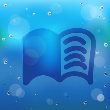 cam üzerine açılan el çizim karikatür ve su