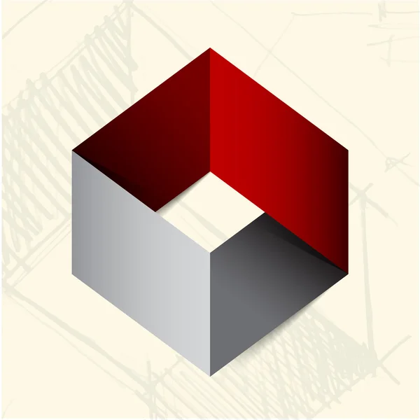 Abstrakte Origami-Banner Hintergrund — Stockvektor