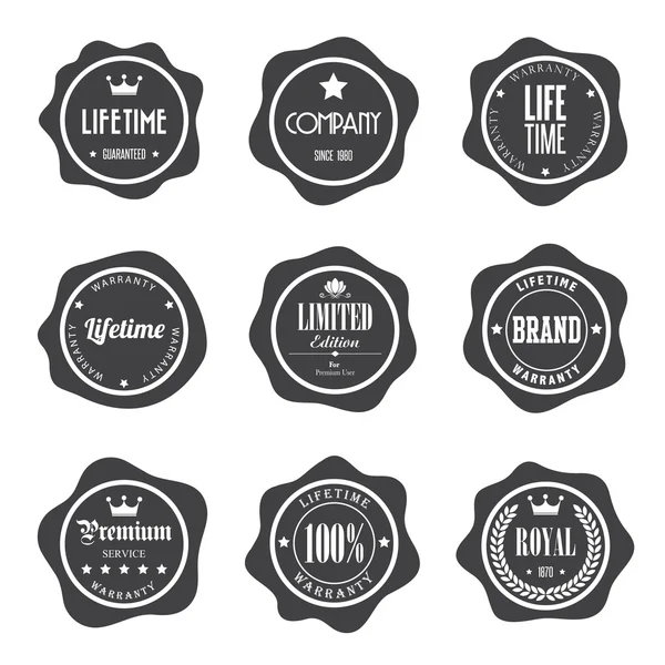 Set Retro Vintage Badges en Etiketten — Stockvector