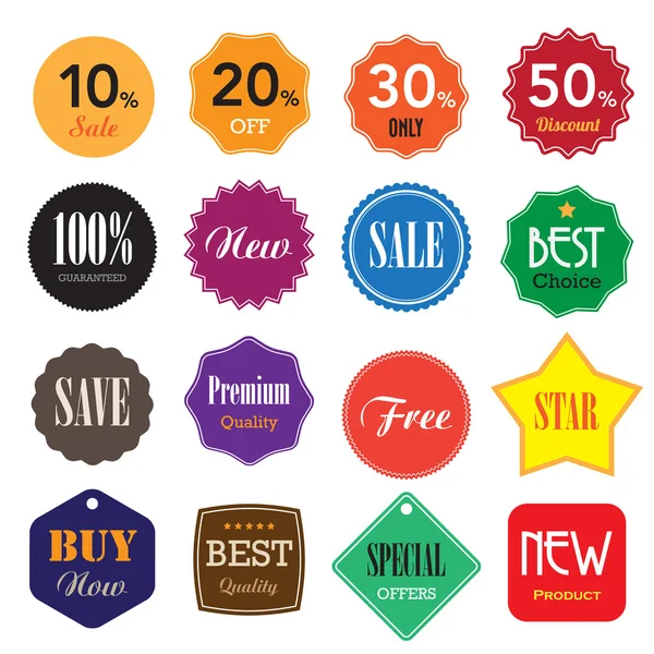 Set of business vintage badges and labels. — Stock Vector