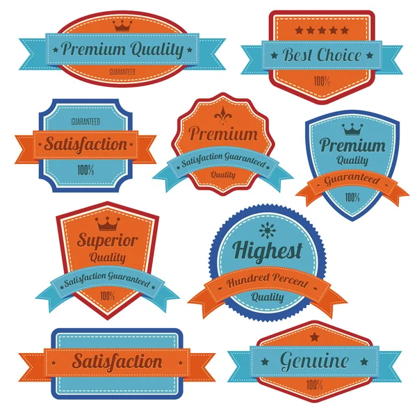 Набор ретро-винтажных значков и этикеток. — стоковый вектор