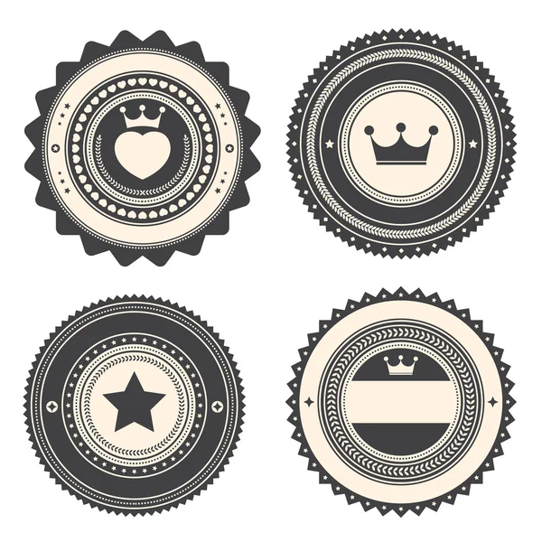 Set Retro Vintage Badges en Etiketten — Stockvector