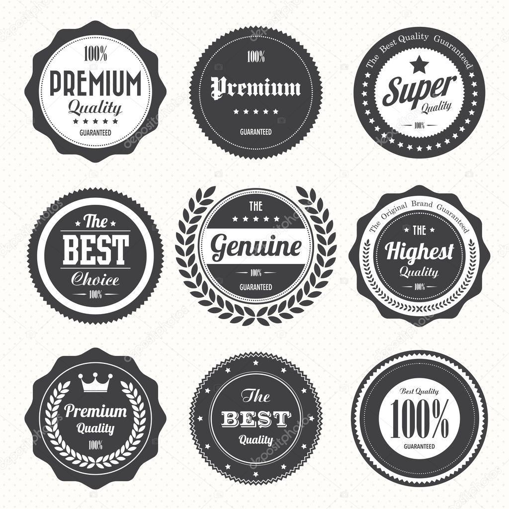 Set of retro vintage badges and labels.eps10