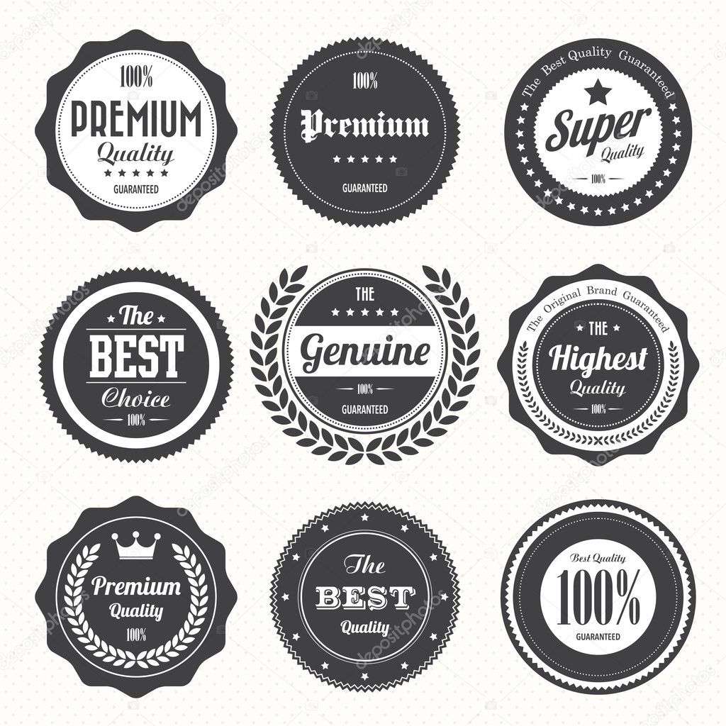 Set of retro vintage badges and labels