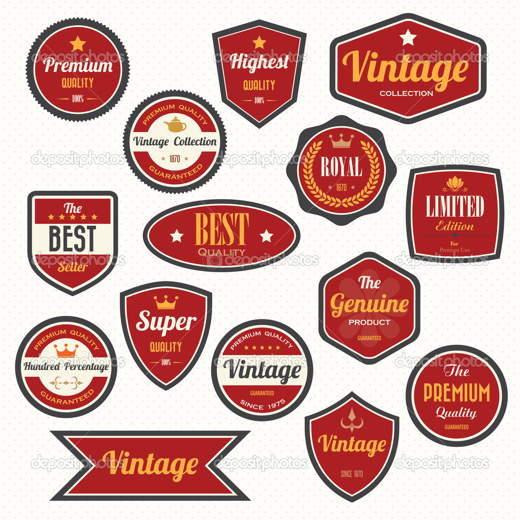 Set of retro vintage badges and labels