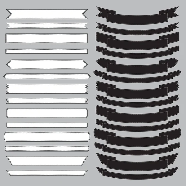 Set aus alten Bändern Banner, Illustration — Stockvektor