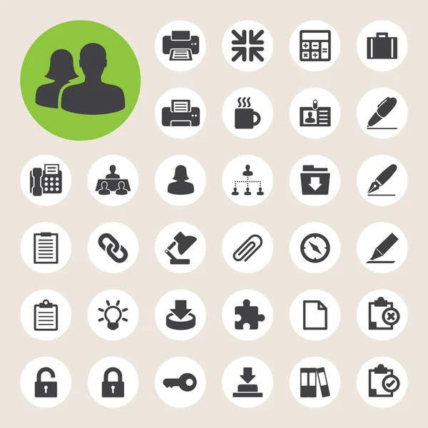 Conjunto de iconos de oficina — Vector de stock