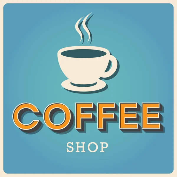 Coffee Shop Retro-Schrift — Stockvektor