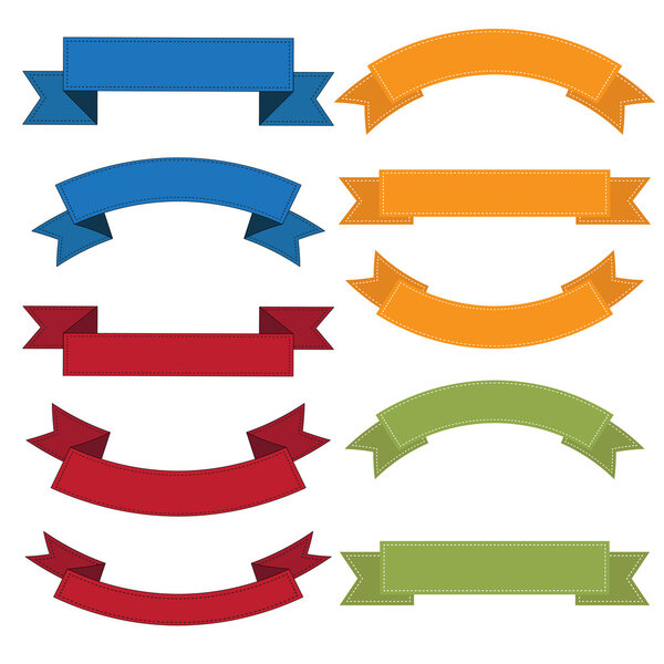 Набор старого баннера ленты, Иллюстрация
