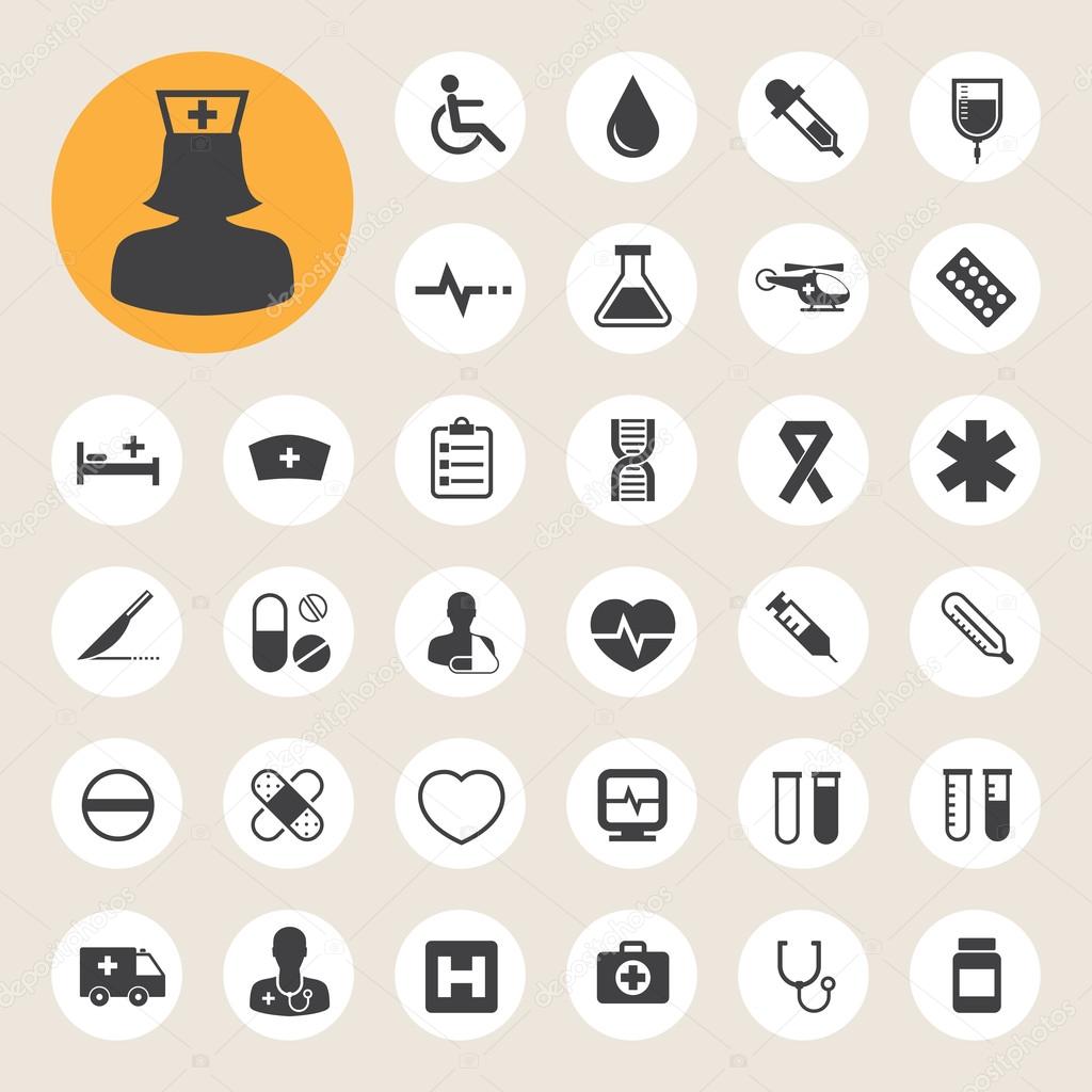 Medical icons set,Illustration