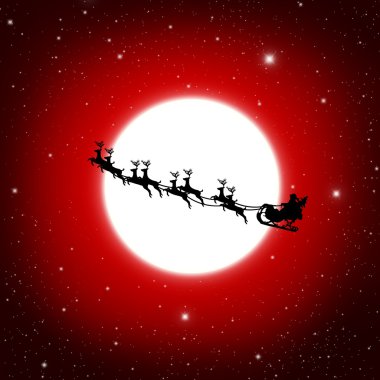 Noel Baba kızak üzerinde