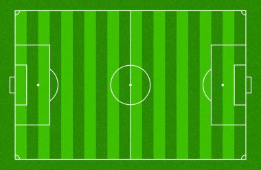 Bir futbol sahası çizimi.