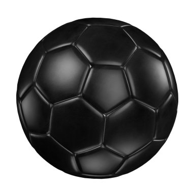 Bir futbol topu 3d render. ( Deri doku )