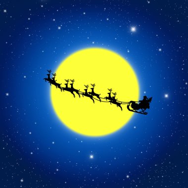 Noel Baba kızak üzerinde