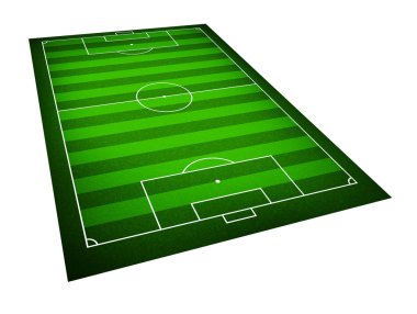 Bir futbol sahası çizimi