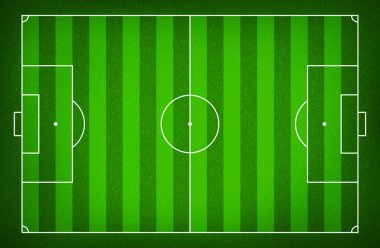 Bir futbol sahası çizimi.