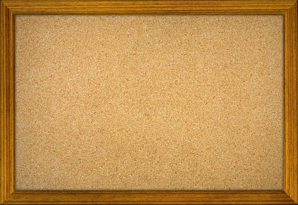 Empty office cork notice board with wood frame — Stock Photo, Image