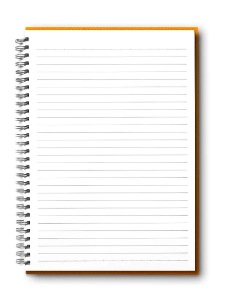 Cuaderno sobre blanco — Foto de Stock