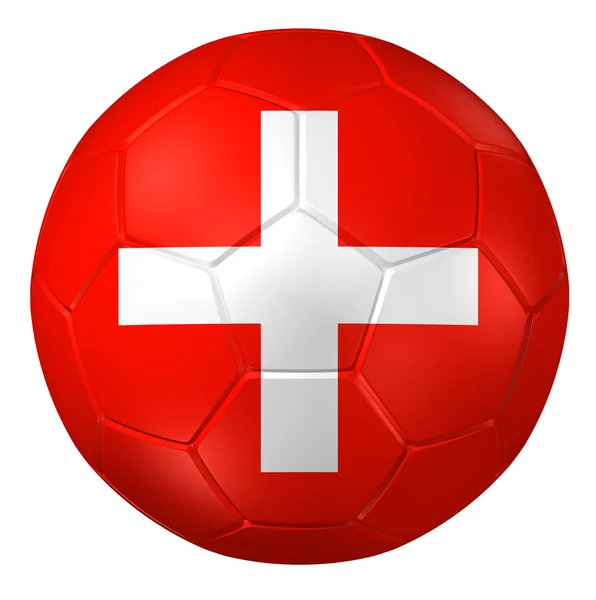 3D-rendering av en fotbolls boll. (Schweitz sjunker mönstrar ) — Stockfoto