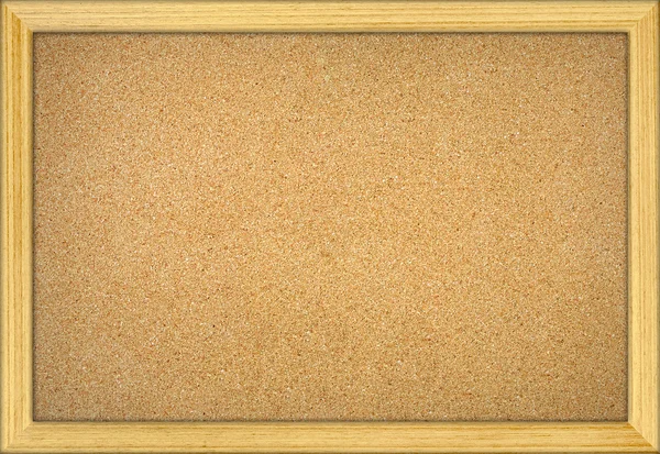 Empty office cork notice board with wood frame — Stock Photo, Image