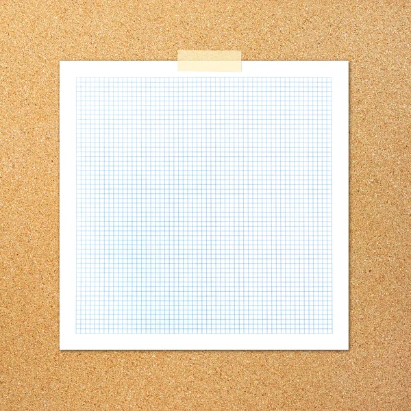 Note paper on cork board background — Stock Photo, Image