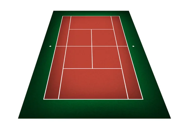 Illusztráció: teniszpálya — Stock Fotó