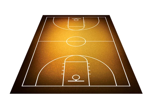 Ilustración de cancha de baloncesto . — Foto de Stock